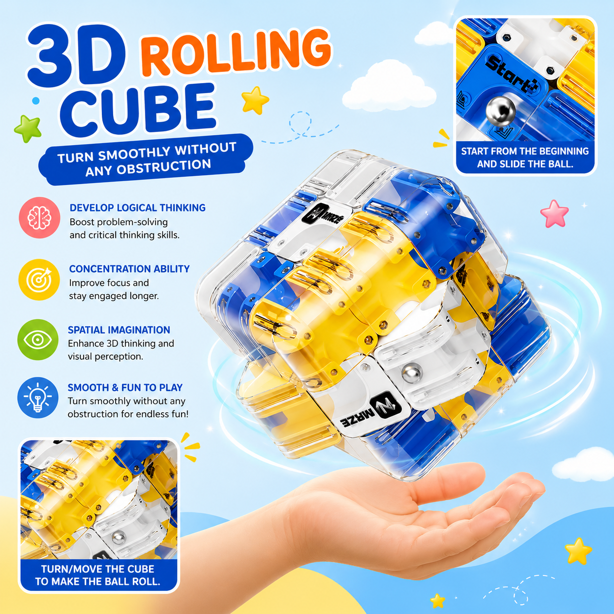MazeCube™ Rolling Ball Cube