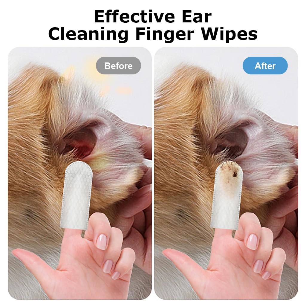 FurFresh™ Pet Ear Cleaner Finger Wipes (50 pcs)