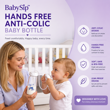 BabySip™ Hands Free Anti-Colic Baby Bottle